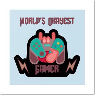 World's Okayest Gamer Video Games Lover Posters and Art